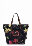 Dámská shopper kabelka značky Tamaris v černé barvě s květinovým zdobením