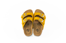 Dámské pantofle ve žluté barvě