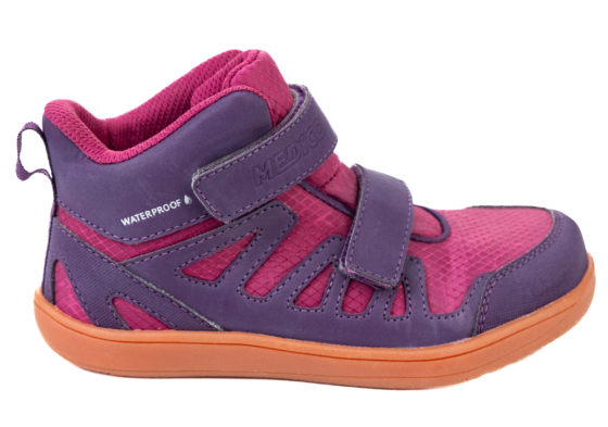 Dětská barefoot kotníková obuv Medico růžová